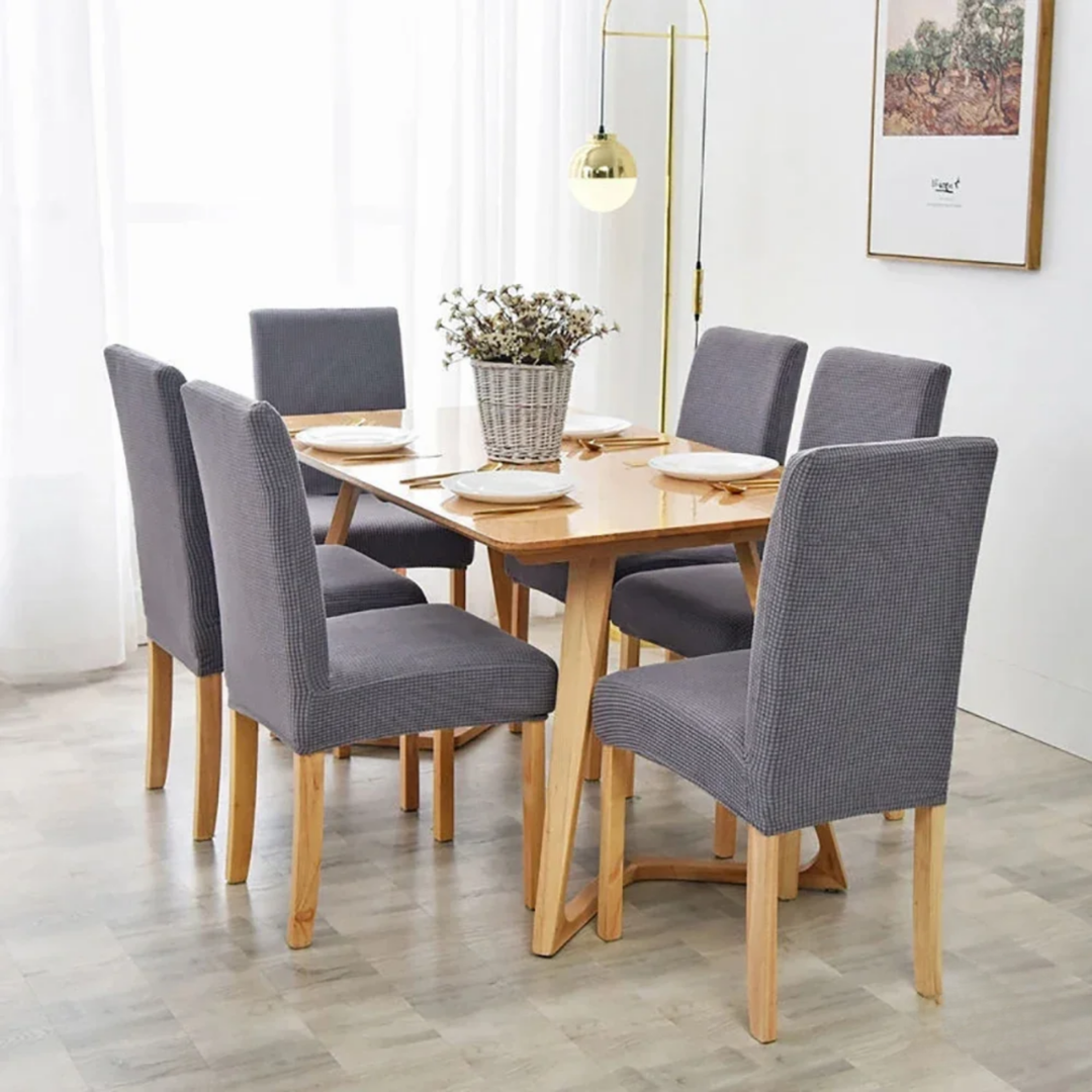 EasyChair Stretch Stuhlhussen | 2er-Set | Wasserbeständig & Waschbar | Für Armlose Stühle