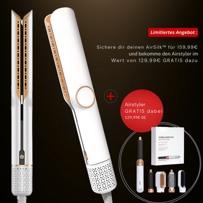 AirSilk™ Straithair Pro - Luftglätter + GRATIS Airstyler inkl. 5 Aufsätze