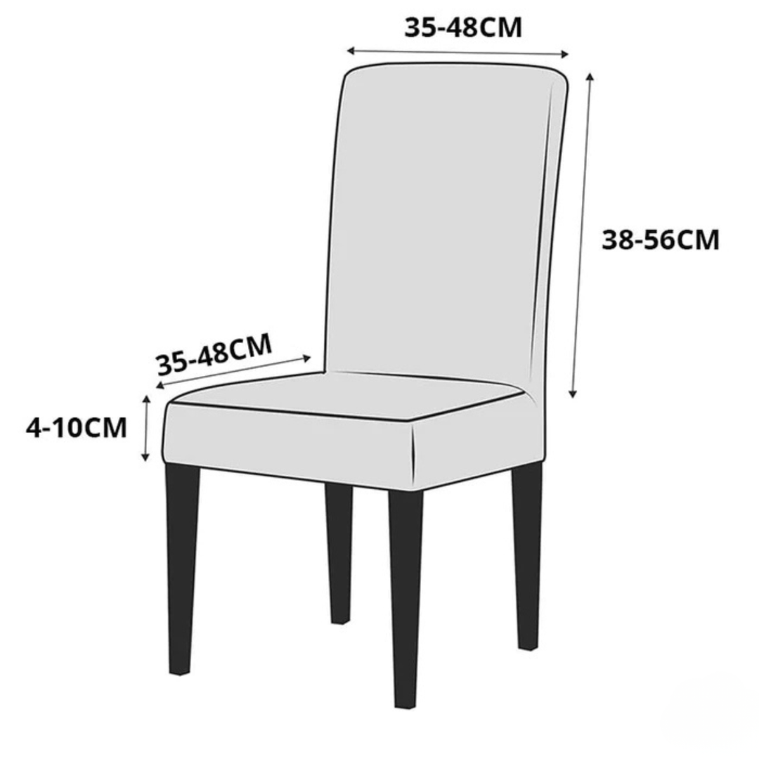 EasyChair Stretch Stuhlhussen | 2er-Set | Wasserbeständig & Waschbar | Für Armlose Stühle