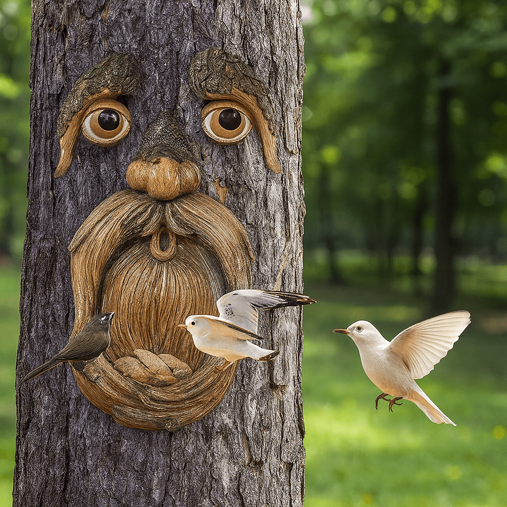 TreeSpirit™ | Vogelfutterstation im Baumgesicht-Design