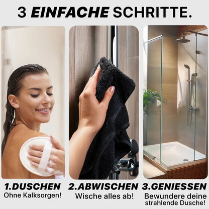AquaLumi™ – Das saugstarke Mikrofasertuch für eine streifenfreie, glänzende Dusche