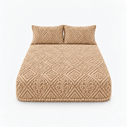 Letzter Tag: 50 % Rabatt | Damask Haven™ – Luxus-Spannbettlaken mit kuschelweichem 3D-Damastmuster!