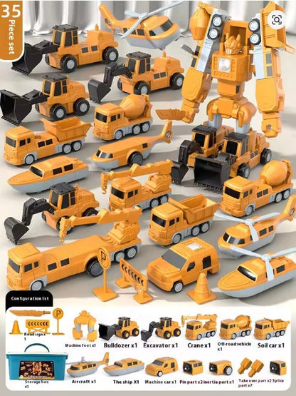 MagnaBuild – Kreatives Magnet-Baufahrzeug-Set | 50% RABATT