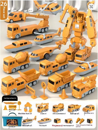 MagnaBuild – Kreatives Magnet-Baufahrzeug-Set | 50% RABATT
