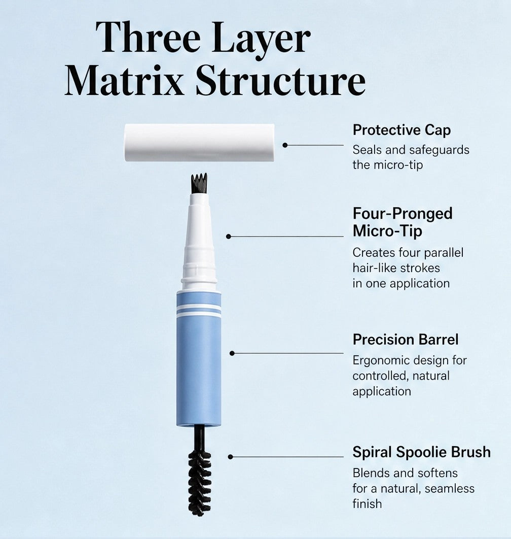 Archelle – 2-in-1 wasserfester Microblading-Augenbrauenstift mit Tönungsbürste + 1 KAUFEN, 1 GRATIS