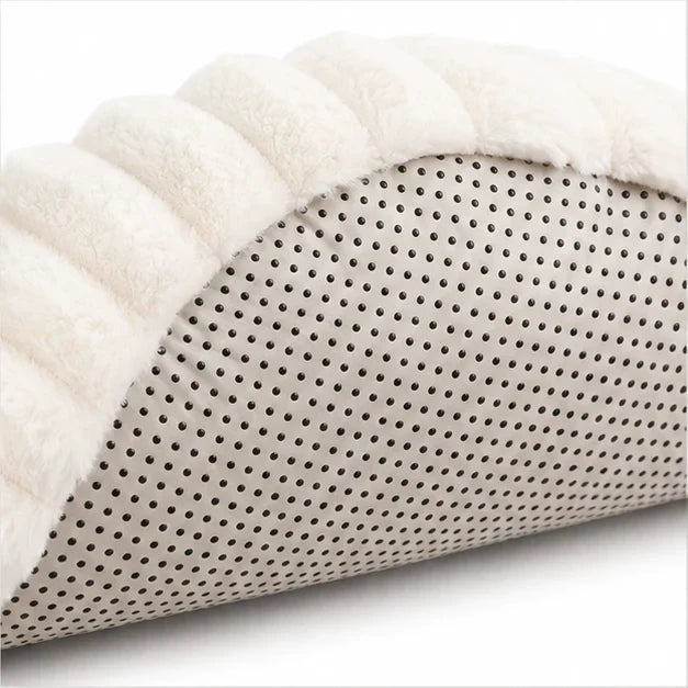CozyPaw™ | Rundes Plüsch-Haustierbett mit erhöhtem Kuschelrand