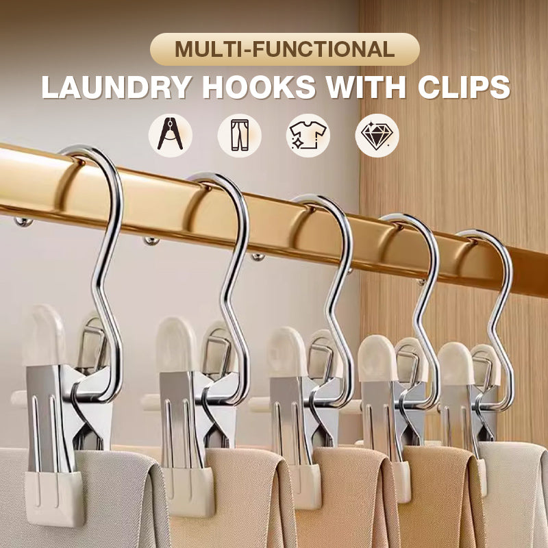 GripLock Pro™ | Multifunktionale Edelstahl-Klemmhaken mit Anti-Rutsch-Griff