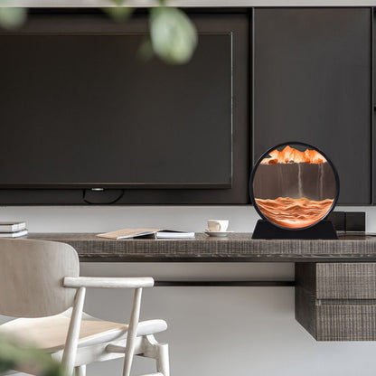 Rundes Sand-Bewegungskunst-Dekor für Zuhause und Büro