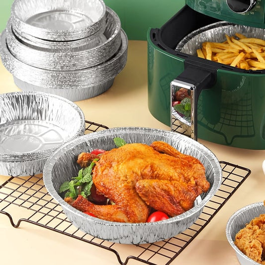 BlazeGuard — Set Einweg-Airfryer-Einlagen aus Aluminiumfolie