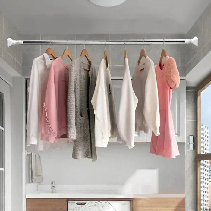 Bohrenfrei – Verstellbare Klemmstange für Kleiderschrank und Badezimmer