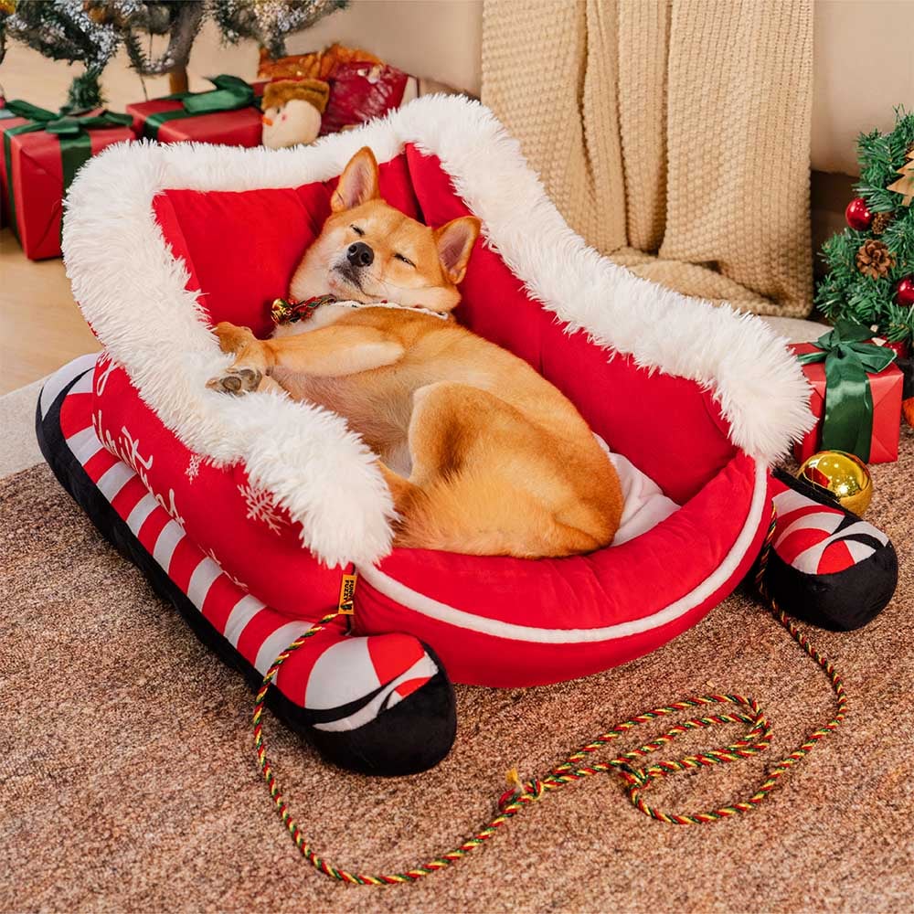 PawSleigh™ |  Das saisonale Hundebett für gemütliche Winterträume