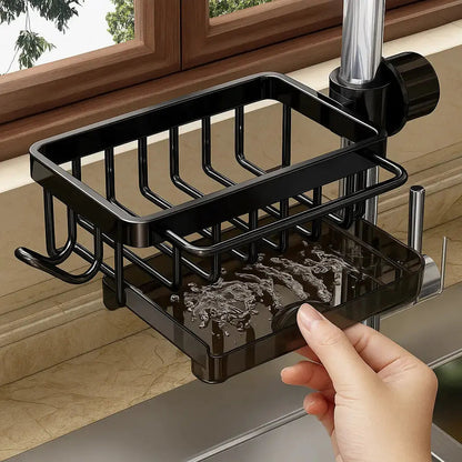 FlowGrip Organizer — am Wasserhahn montierbares Spülbecken-Organizerregal