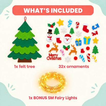 The Wonder Tree™ – Filz-Weihnachtsbaum für Kinder zum Schmücken & Spielen