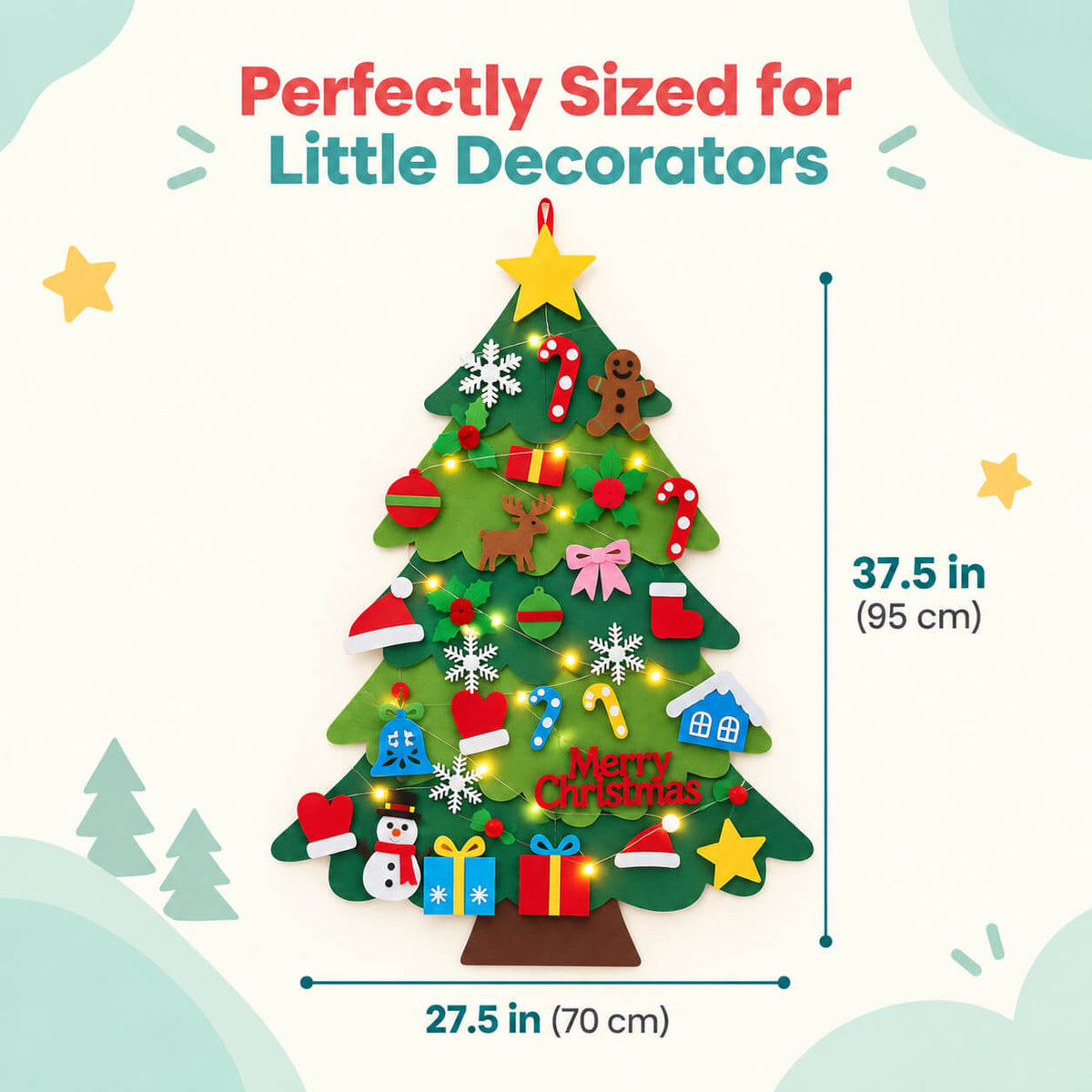 The Wonder Tree™ – Filz-Weihnachtsbaum für Kinder zum Schmücken & Spielen