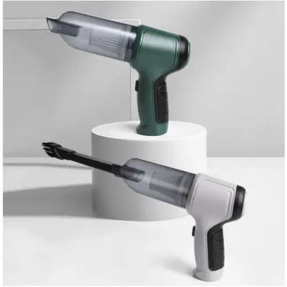 Kabelloser Mini-Handstaubsauger 120W | 12.000 Pa Saugleistung, leise | 3-in-1 Zubehör für Auto, Zuhause & PC | USB-Ladung