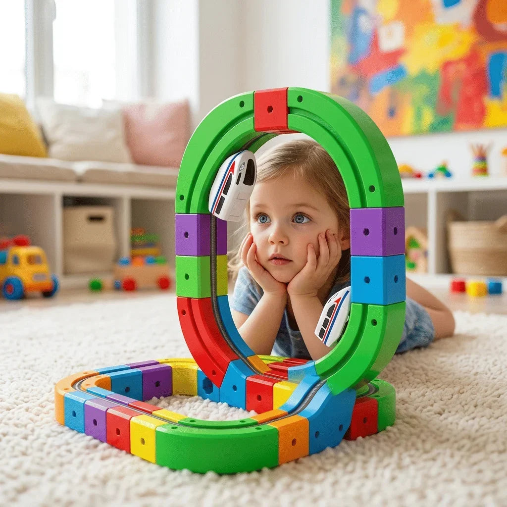 Elektrisches Spielzeugeisenbahn-Set - Motorik-Lernspielzeug