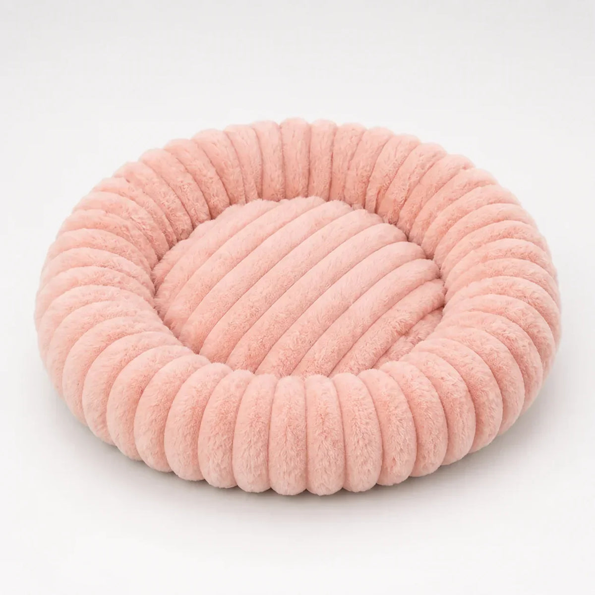 CozyPaw™ | Rundes Plüsch-Haustierbett mit erhöhtem Kuschelrand