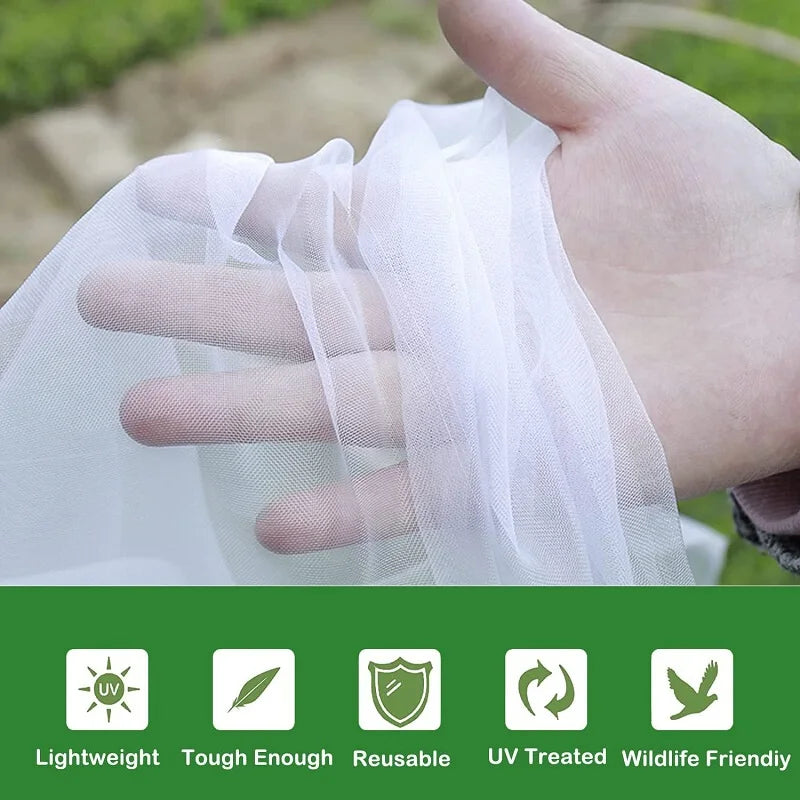 GreenShield Pro Pflanzenschutznetz | HDPE Insekten- und Vogelschutz | Lichtdurchlässig | Geeignet für Gemüse & Obst