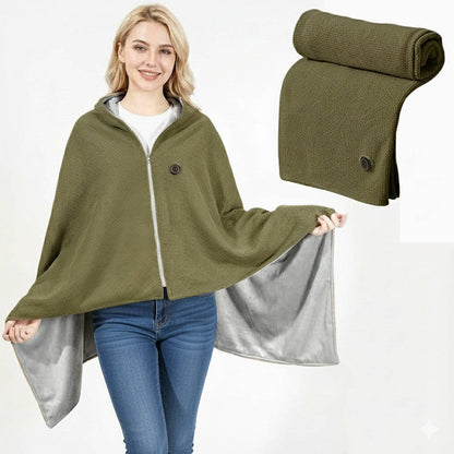 WarmWrap™ | Beheizbare Schulterdecke mit 8 Heizzonen und USB-C-Anschluss