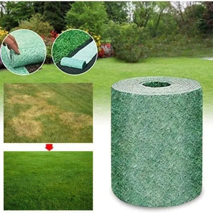Rollmatte mit Grassamen – Rasen-Reparaturmatte für einfaches Anwachsen von Ausbesserungsstellen und gepflegte Gartenflächen
