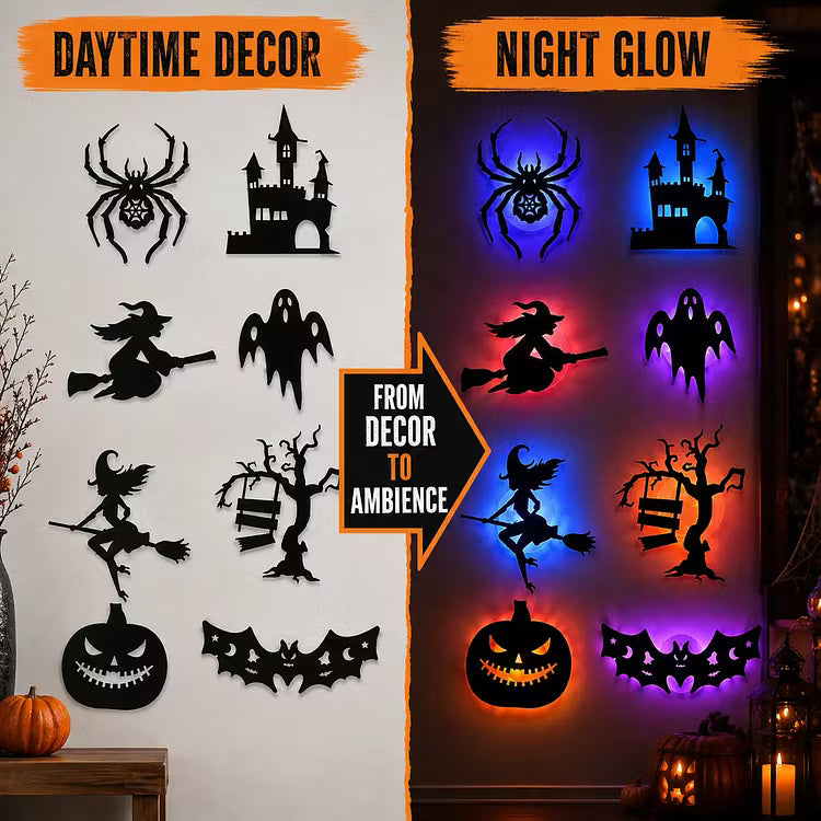ScareLume™ – Leuchtende Halloween LED-Wandaufkleber für gruselige Stimmung 🎃🦇