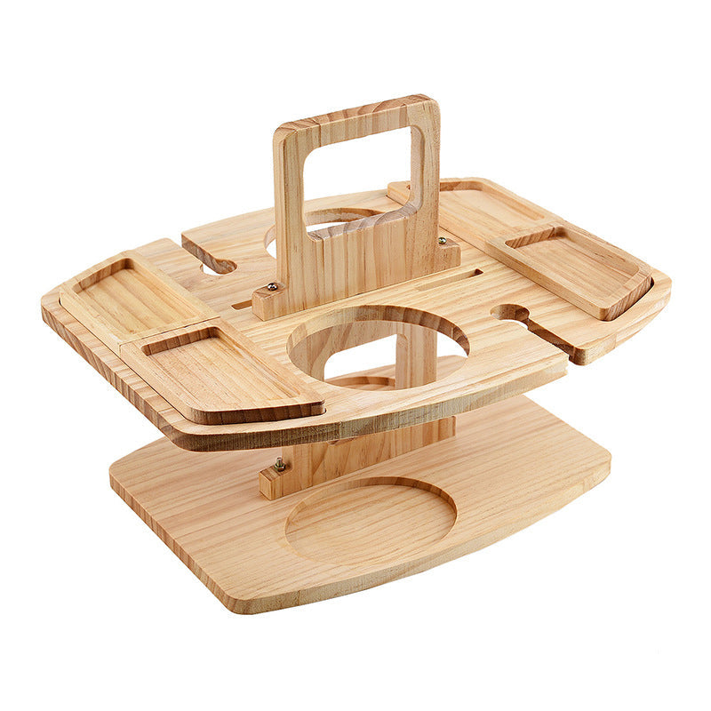 WineNest™ | Tragbarer Holz-Picknickwein-Tisch Winenest