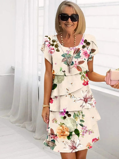 Jasara – Boho-Maxikleid mit floralem Kaskadenmuster