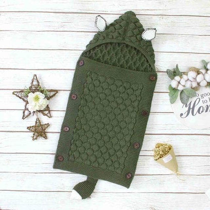 SnuggleNest™ | Gestrickter Baby-Schlafsack mit Öhrchen