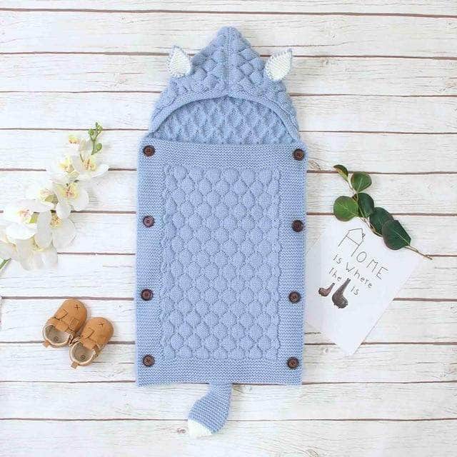 SnuggleNest™ | Gestrickter Baby-Schlafsack mit Öhrchen