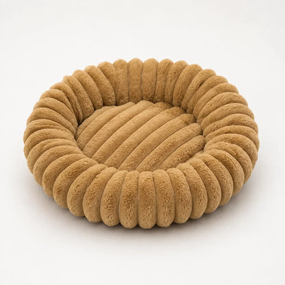 CozyPaw™ | Rundes Plüsch-Haustierbett mit erhöhtem Kuschelrand