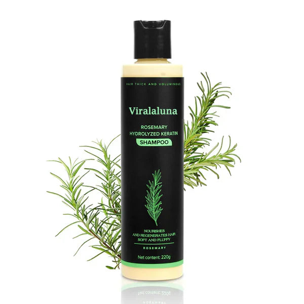 1+1 GRATIS | Viralaluna Rosmarin Shampoo für fettigen Ansatz, trockene Spitzen, Schuppen, Juckreiz & mehr Glanz