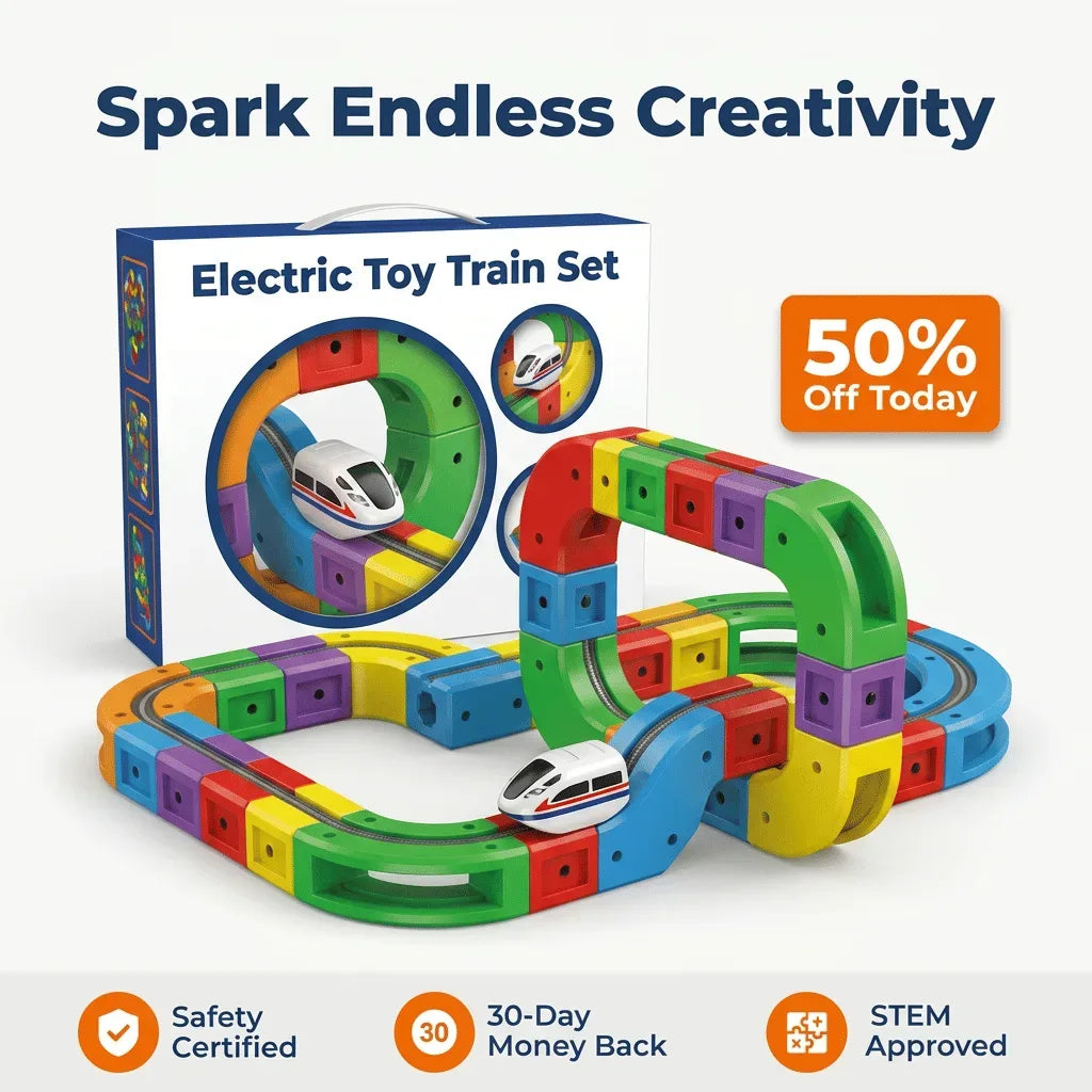 Elektrisches Spielzeugeisenbahn-Set - Motorik-Lernspielzeug