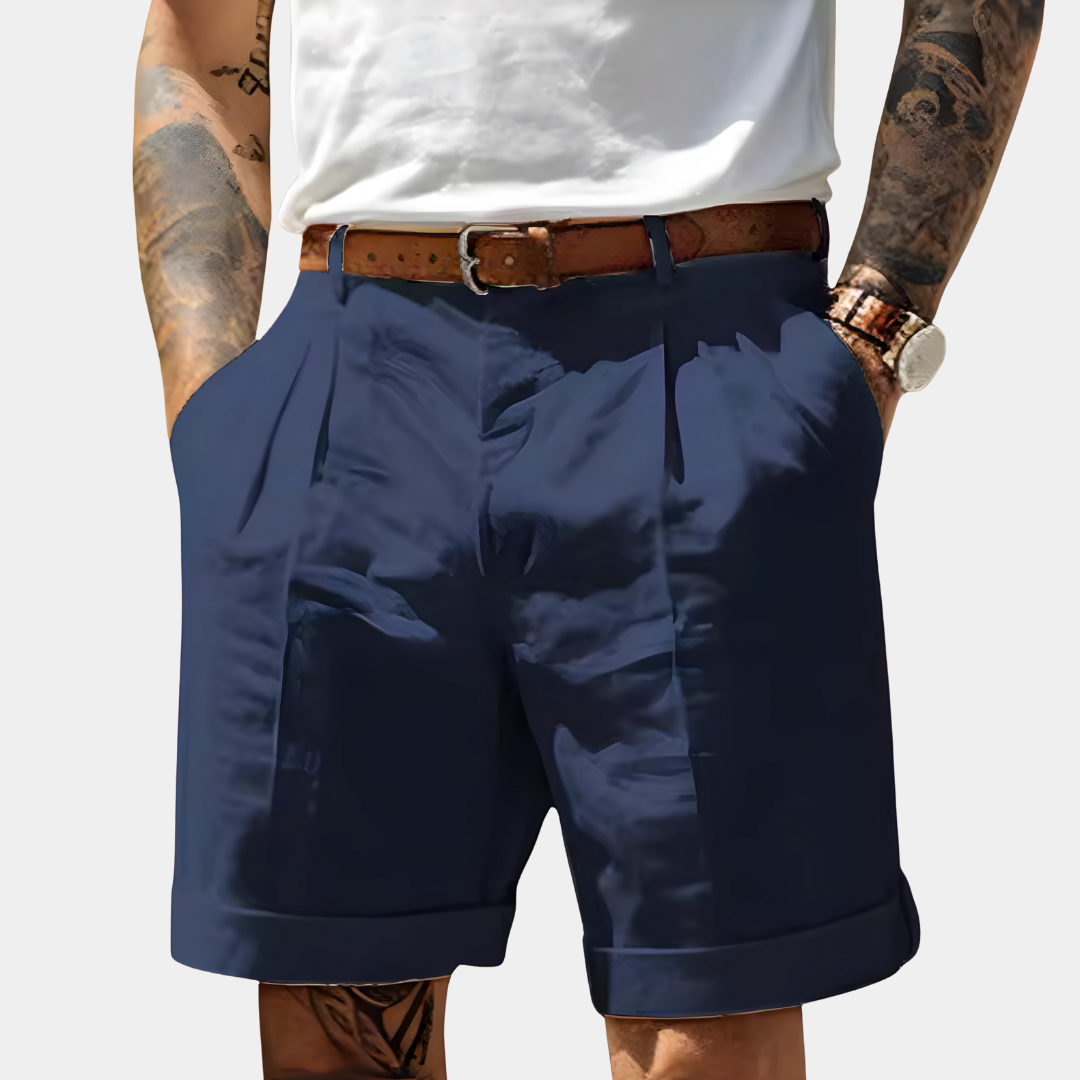 Davinci | Elegante Herren-Bermudas mit Bundfalten