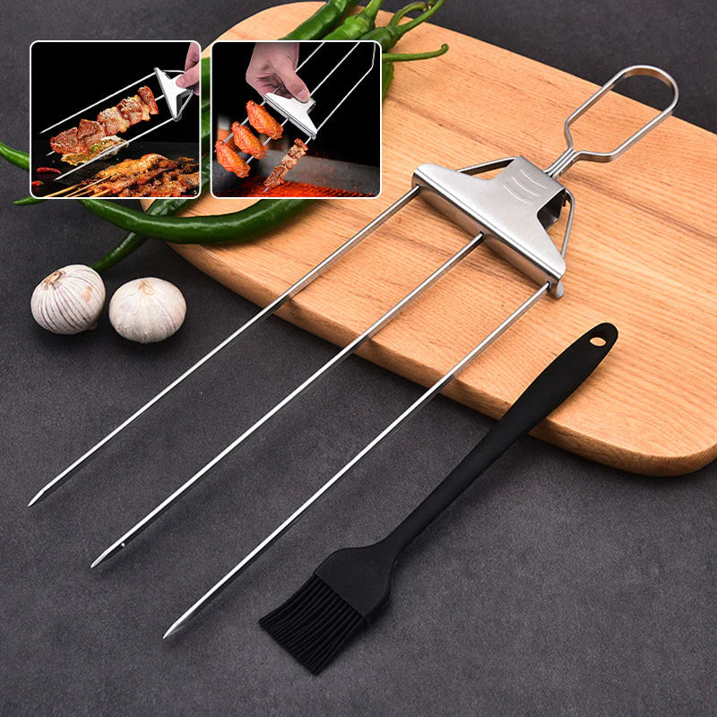 BlazeTrio Spieße — BBQ-Spieß-Set aus Edelstahl