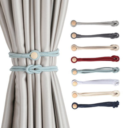 Magnetische Vorhang-Raffhalter aus Seil