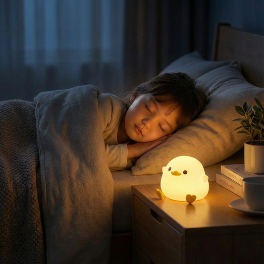 GlideGlow — Süße LED-Nachtlichtlampe für den Nachttisch & die Kinderzimmer-Deko