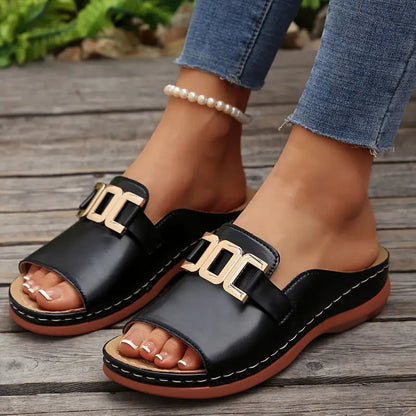Lucerra - Riemchensandalen mit Schnalle