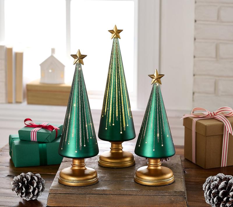✨ Glazelle™ – Festlich leuchtende Weihnachtsbäume im 3er-Set | Jetzt 50 % sparen