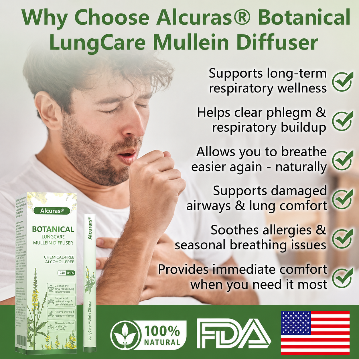 Alcuras® Botanical LungCare – Pflanzlicher Königskerzen-Diffusor