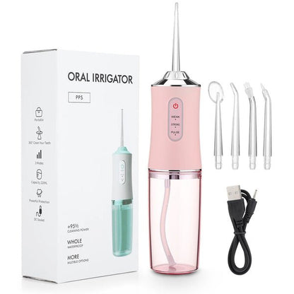 AquaPulse Max — Tragbare kabellose Munddusche für Zahn- und Zahnfleischpflege