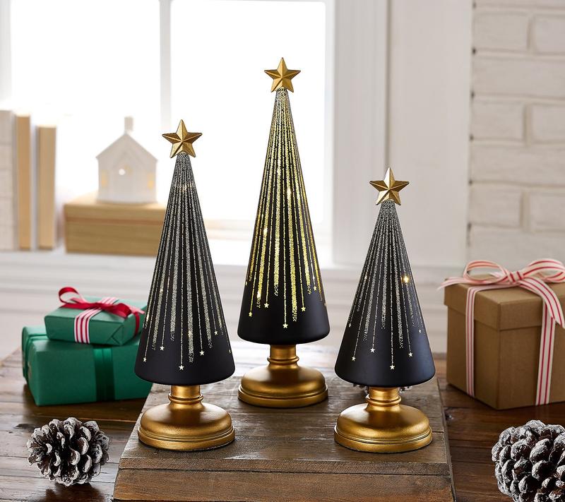 ✨ Glazelle™ – Festlich leuchtende Weihnachtsbäume im 3er-Set | Jetzt 50 % sparen
