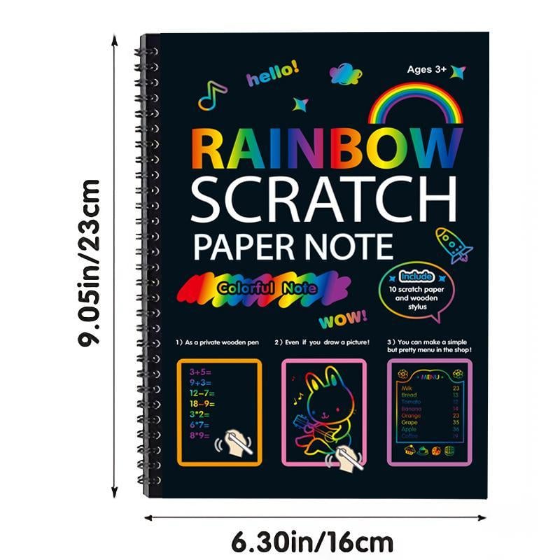 ColorSpark – Regenbogen-Zauber-Kratzpapier mit Holzstift | 1+1 GRATIS