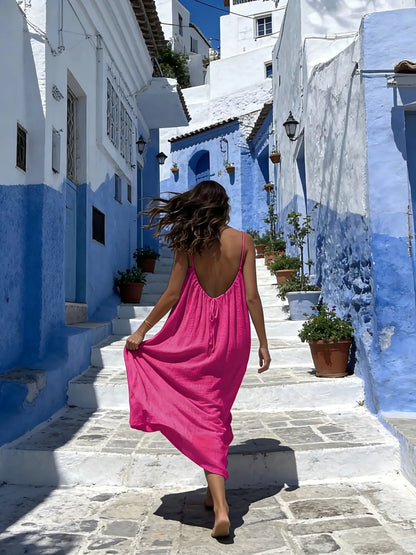 Elegantes rückenfreies Cami-Kleid für romantische Momente