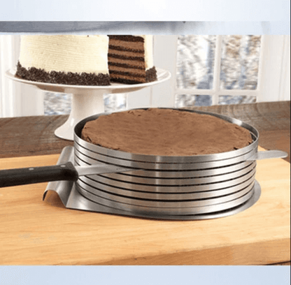 Verstellbarer Tortenschneider aus Edelstahl | Präzise Kuchenschichten | Für Ø 15–30 cm Torten