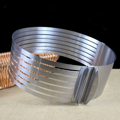 Verstellbarer Tortenschneider aus Edelstahl | Präzise Kuchenschichten | Für Ø 15–30 cm Torten
