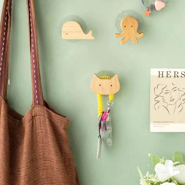 NordicPals – Set mit Wandhaken aus Holz in Tierform