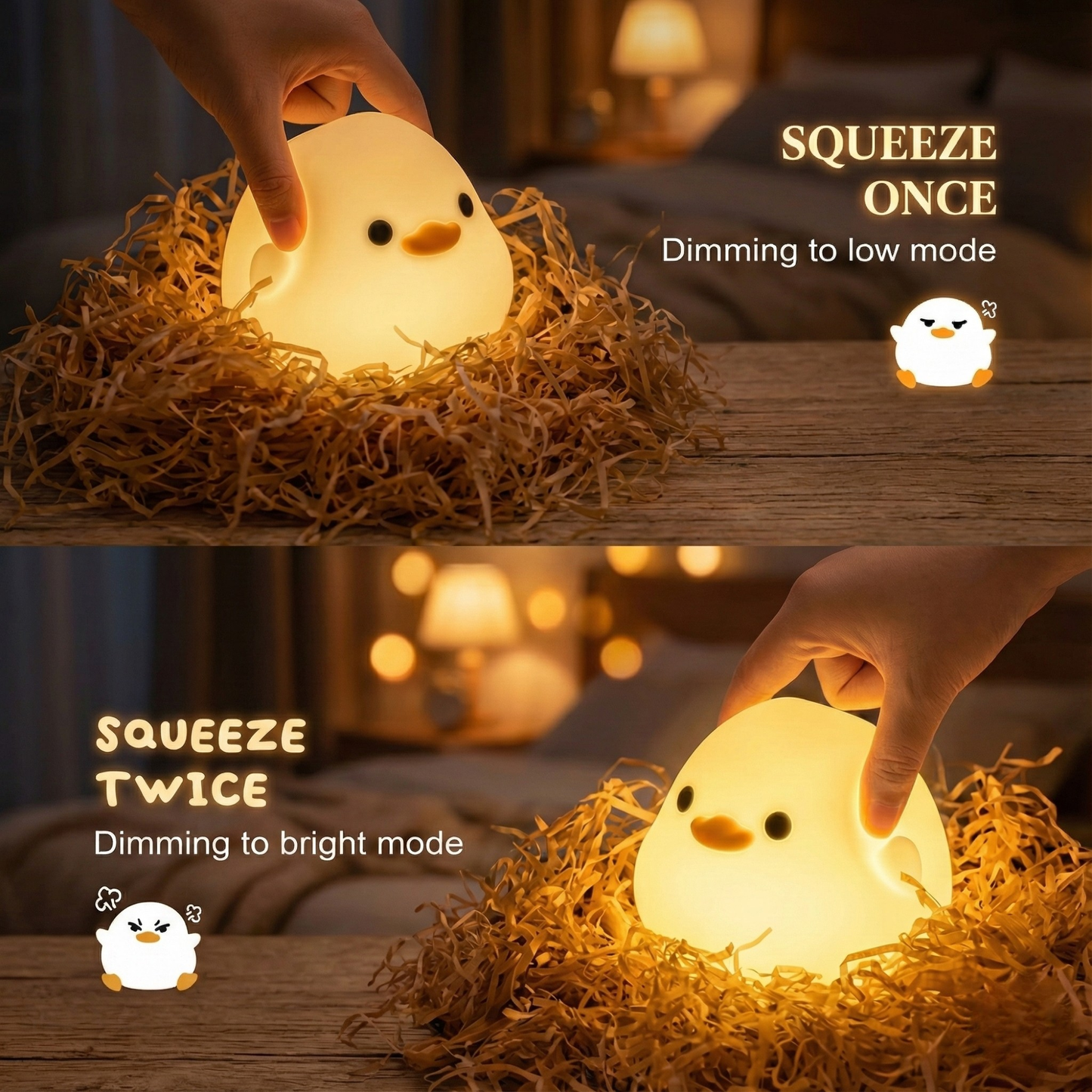 GlideGlow — Süße LED-Nachtlichtlampe für den Nachttisch & die Kinderzimmer-Deko