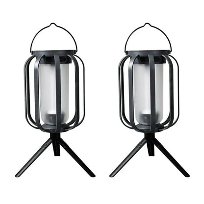 Solar-Laterne mit Dual-Flame – flackerndes Outdoor-Gartenlicht