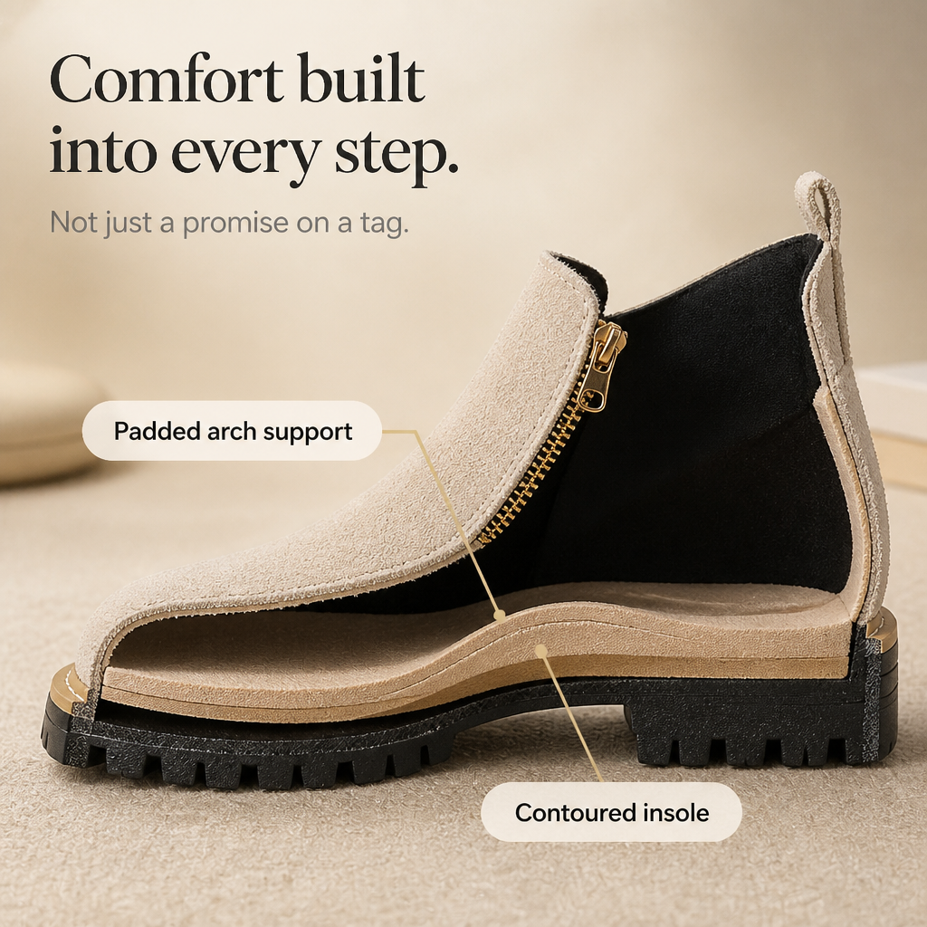 Stridewell – Stiefeletten mit eckigem Absatz und Reißverschluss