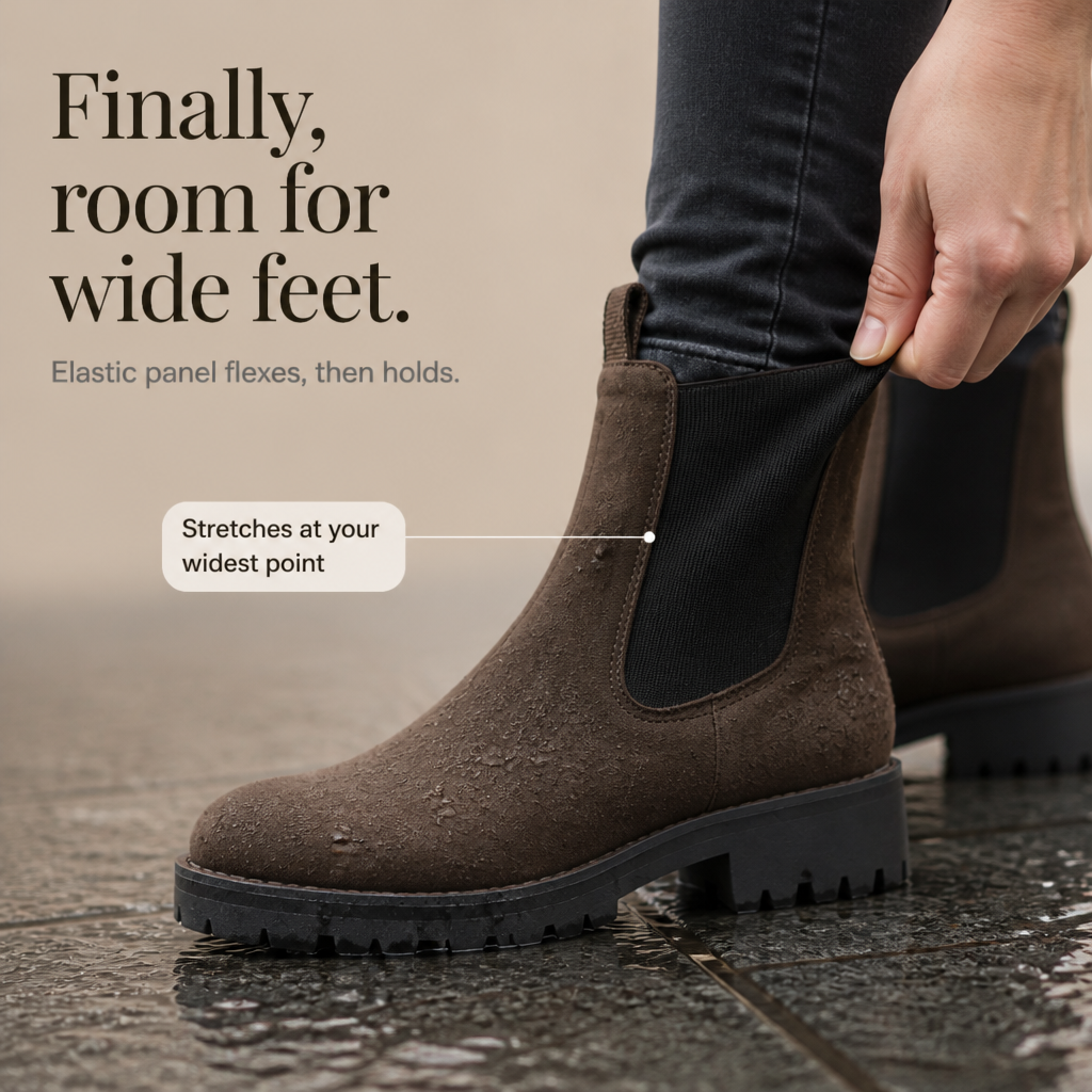 Traqora – Chelsea Boots mit weiter Passform und elastischen Einsätzen
